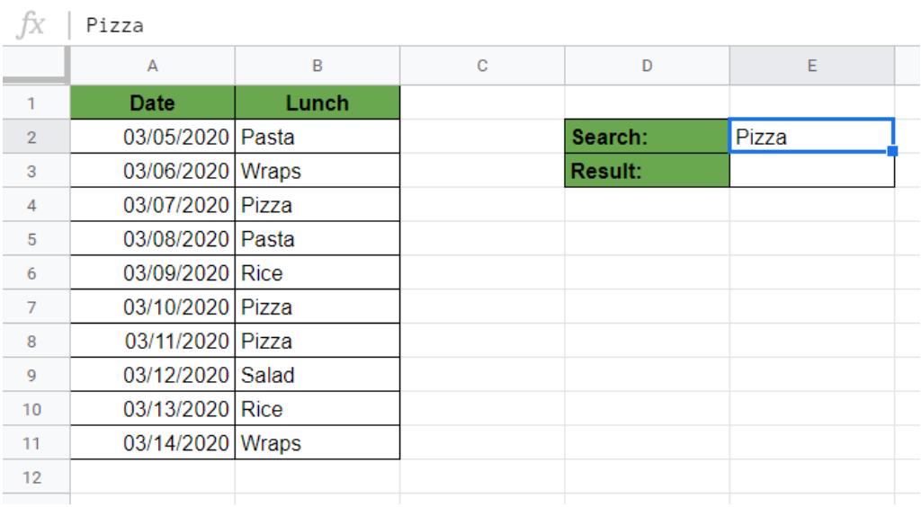 Minh họa hàm LOOKUP